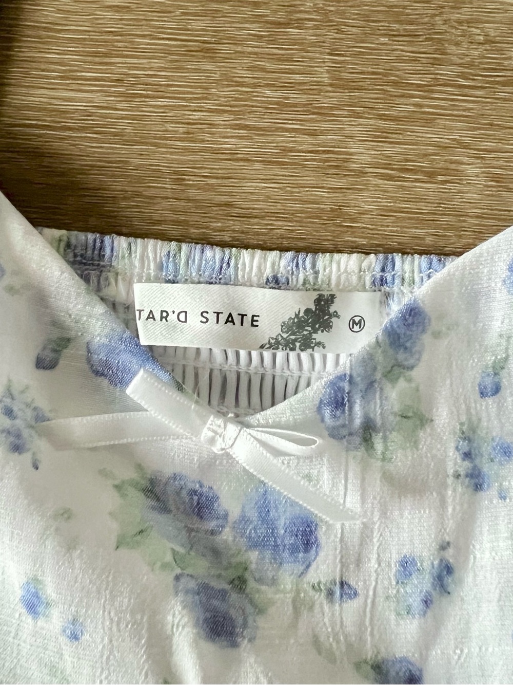 NWT Altar’d State Women’s Blue Floral Mini Dress Size Medium - Picture 4 of 9